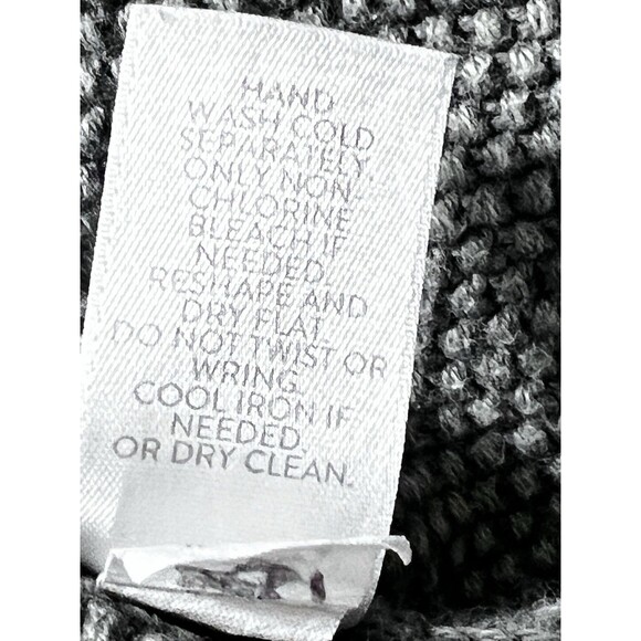 J Jill Olive Green Mineral Wash Thick Cable Knit Chunky Cotton Sweater L Tall - Picture 10 of 12